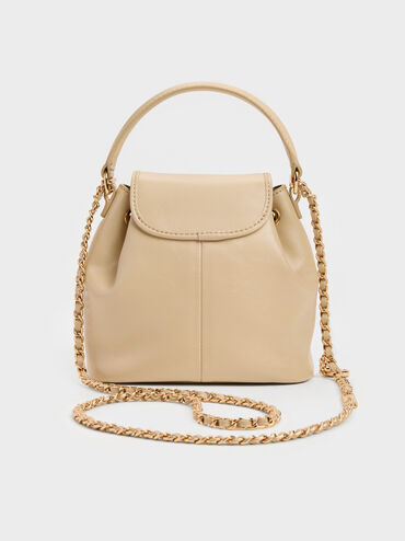 T&uacute;i x&aacute;ch nắp gập Dalia, Sand Beige, hi-res