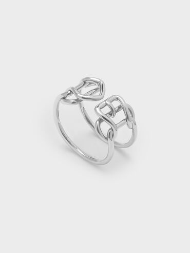 Caelan Sculptural Open Ring, Silver, hi-res