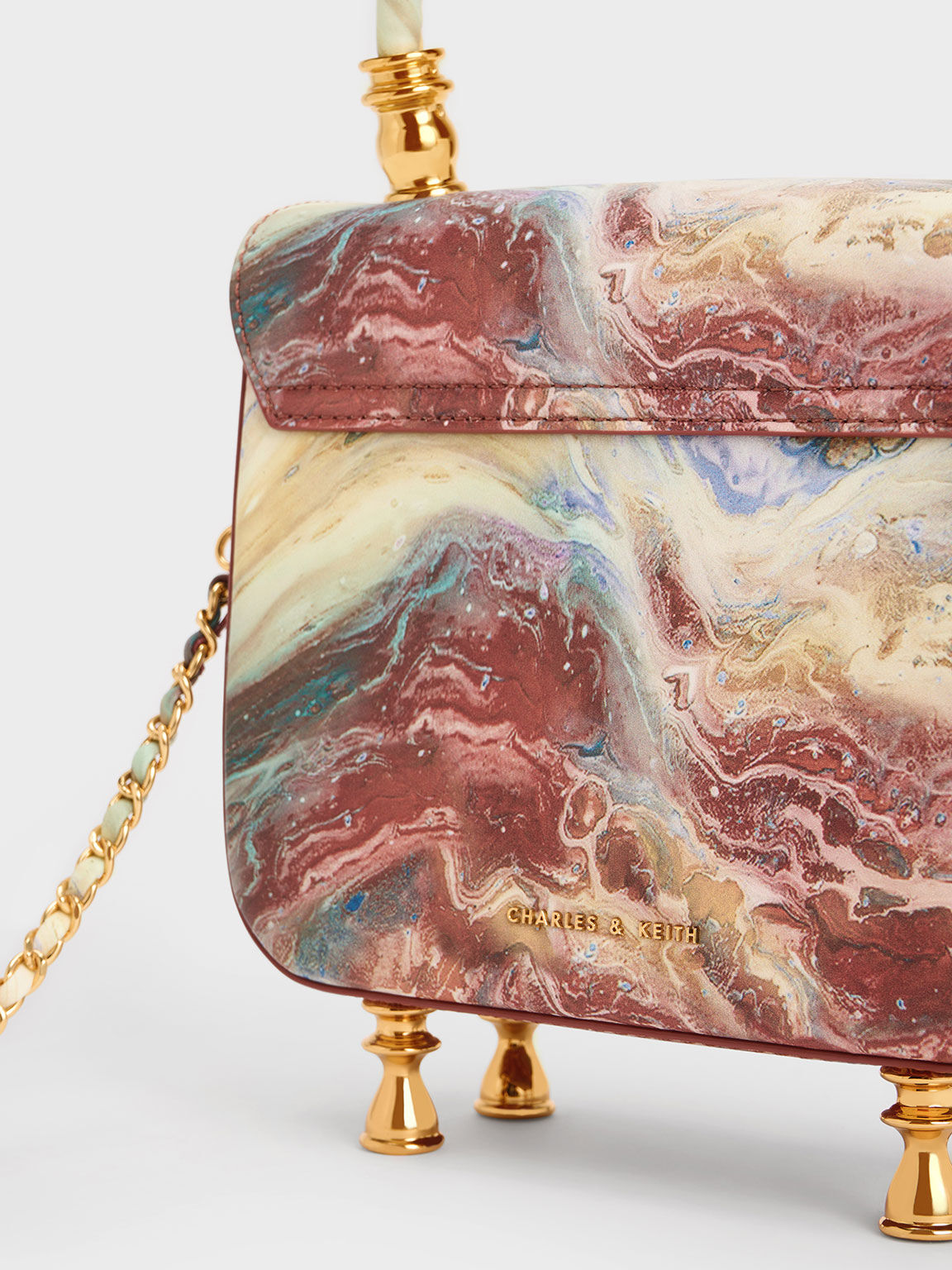Meriah Swirl-Print Top Handle Bag, Multi, hi-res
