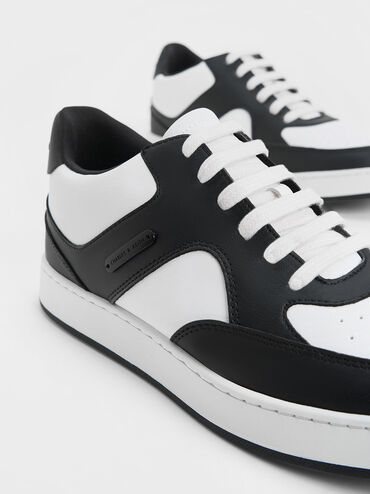 Gi&agrave;y sneakers cổ thấp Two-Tone, Đen, hi-res