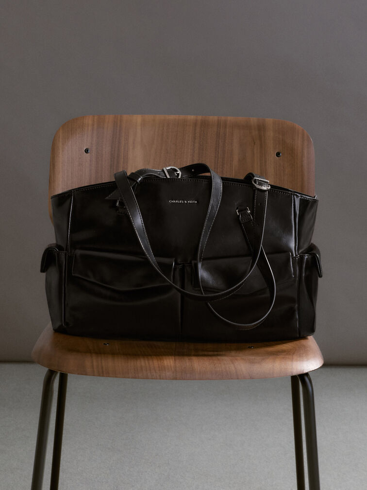 T&uacute;i tote phom chữ nhật Rachel, Noir, hi-res