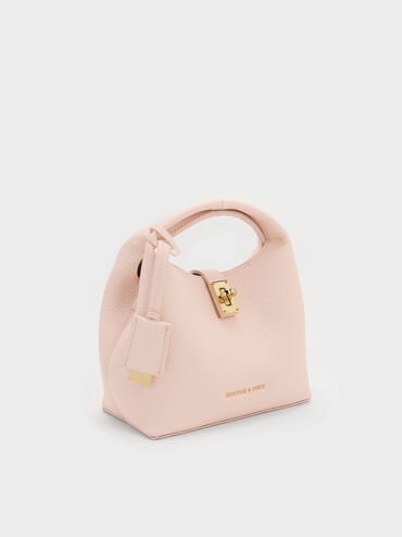 Mini Chance Turn-Lock Bucket Bag, Soft Pink, hi-res