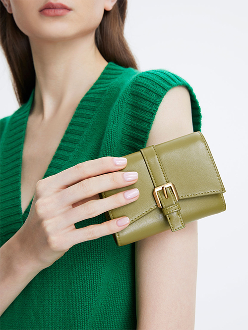 Annelise Belted Wallet - Pistachio