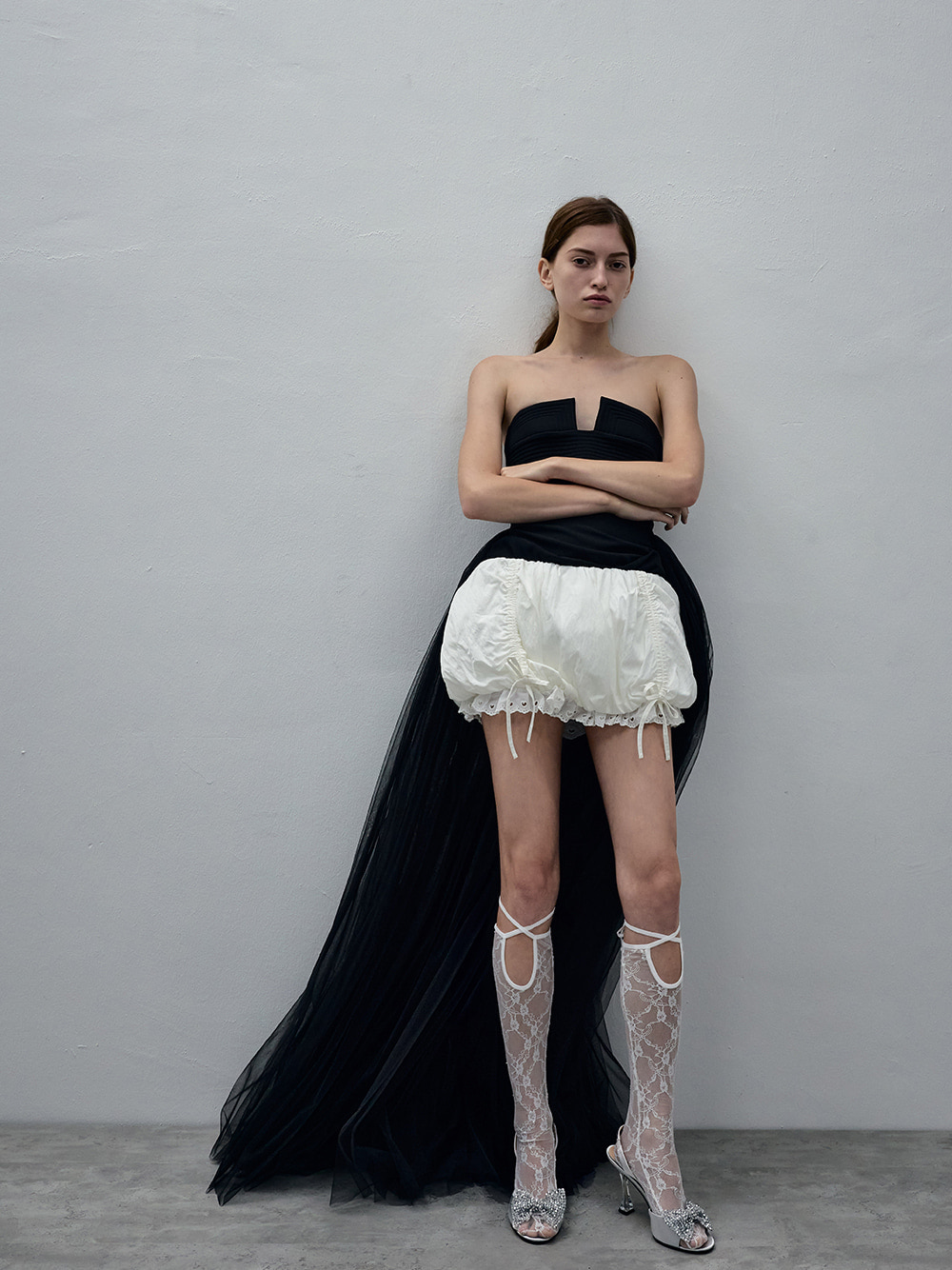 Beaded Bow Slingback Pumps in silver - CHARLES & KEITH