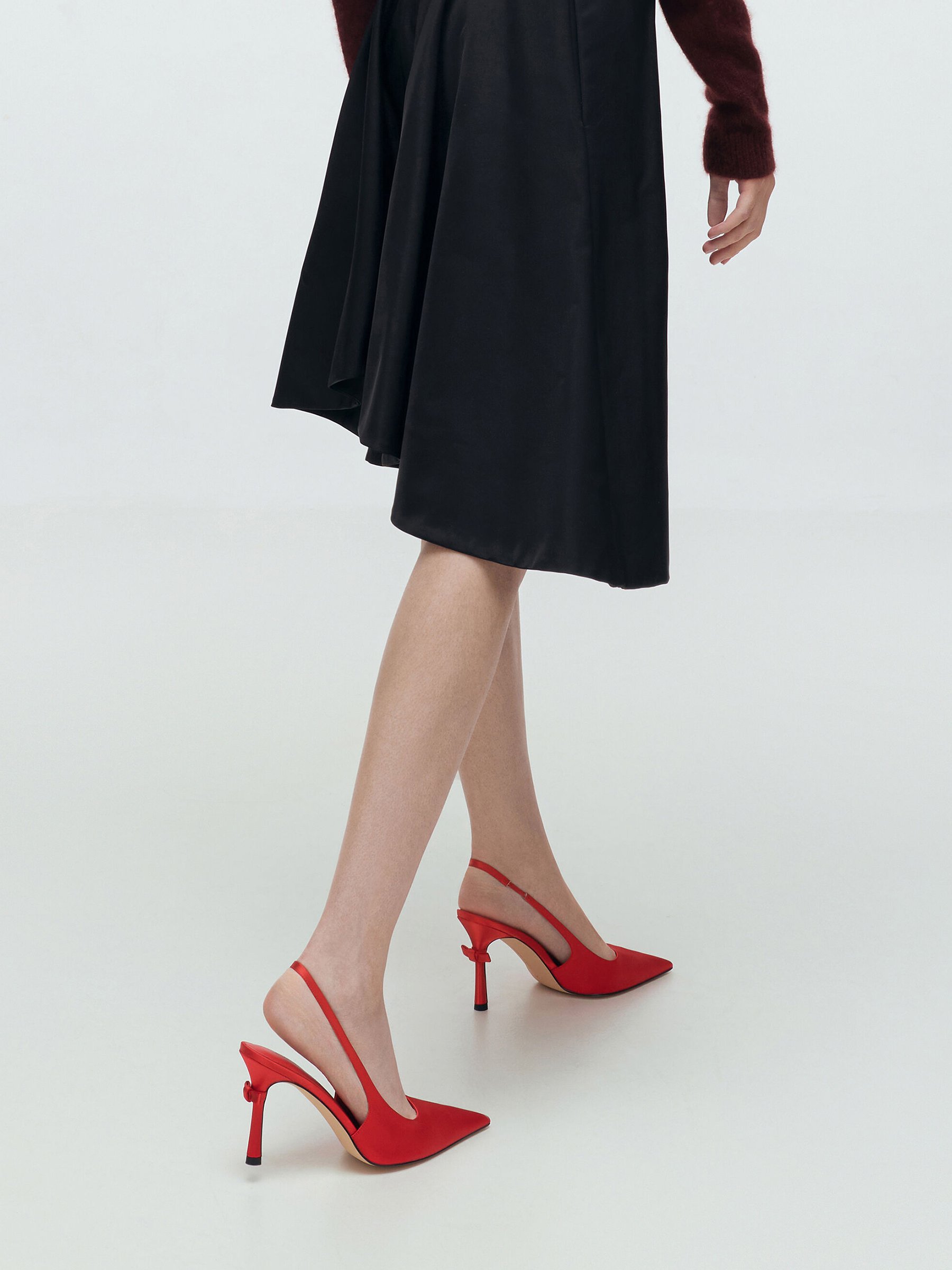 Black Donna Crinkle-Effect Tote Bag - CHARLES & KEITH