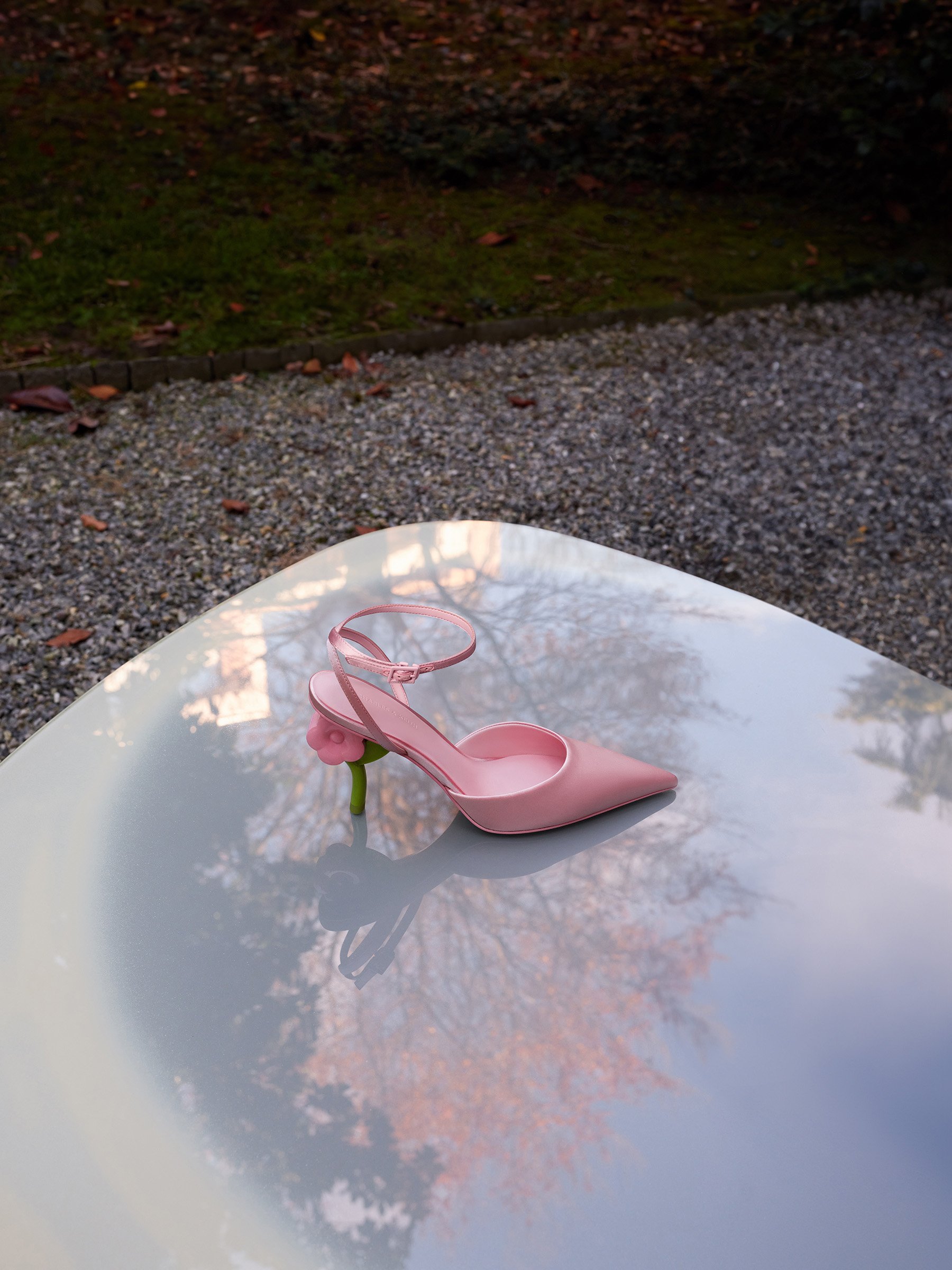 Ivette Woven Top Handle Bag - Wineberry Red - CHARLES & KEITH