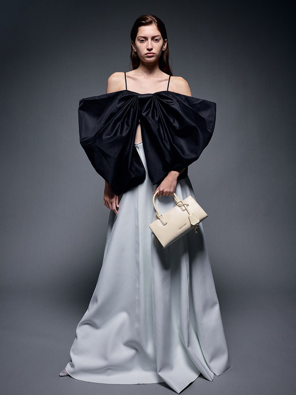 Mini Kerry Top Handle Bag in cream - CHARLES & KEITH