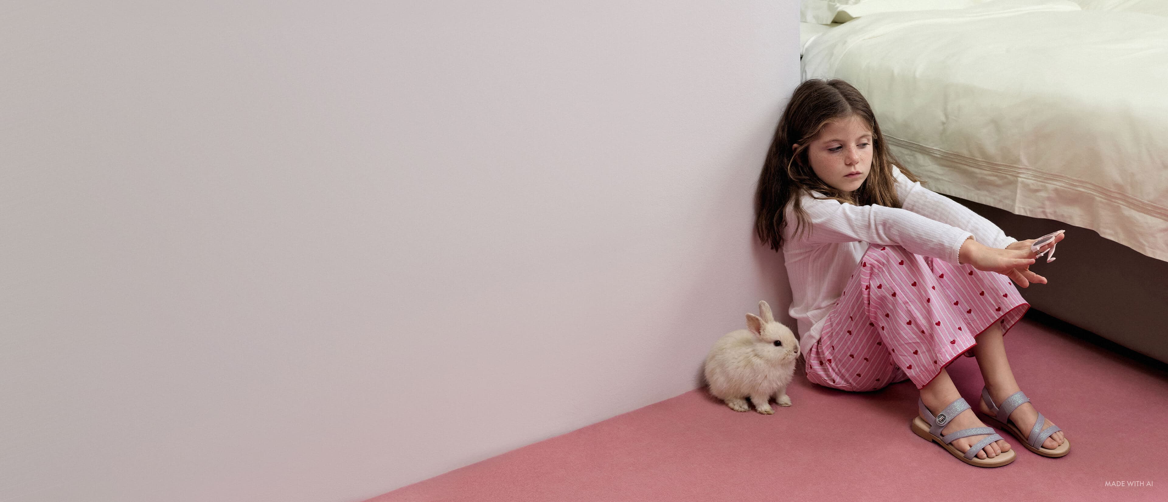 Girls' Yara Glittered Strappy Sandals in silver - CHARLES & KEITH