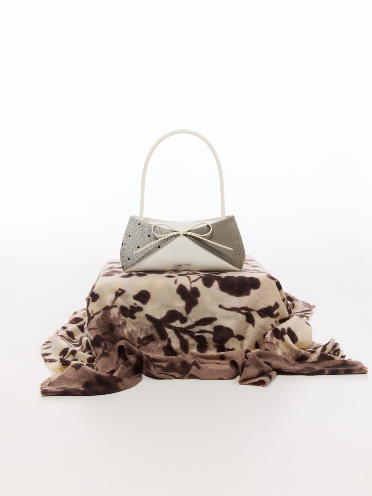 Ivette Woven Top Handle Bag - Wineberry Red - CHARLES & KEITH