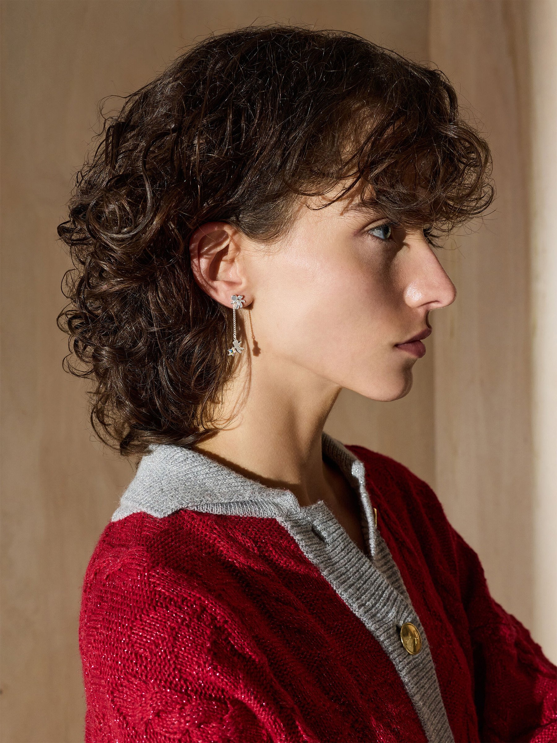 Women's black boxed studded crossover-strap Mary Jane flats - CHARLES & KEITH