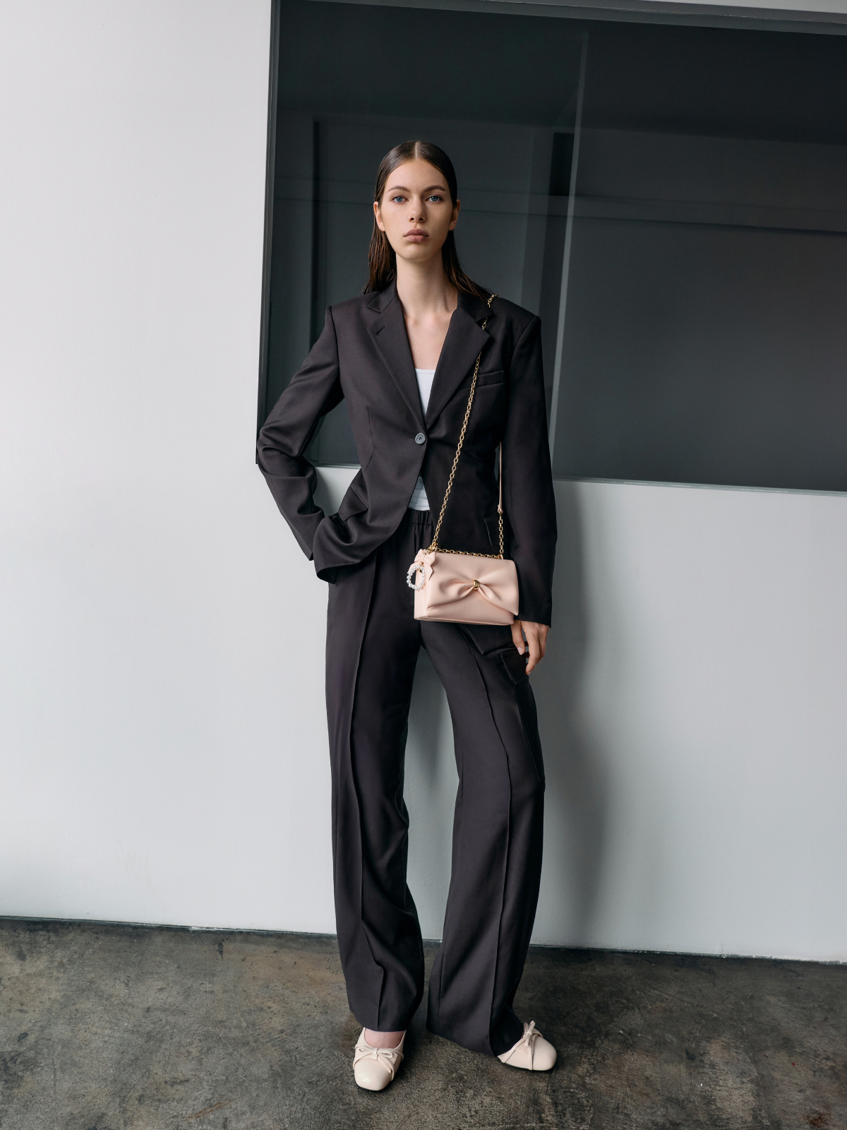 Espresso Brown Arlet Recycled Suede Belted Top Handle Bag - CHARLES & KEITH