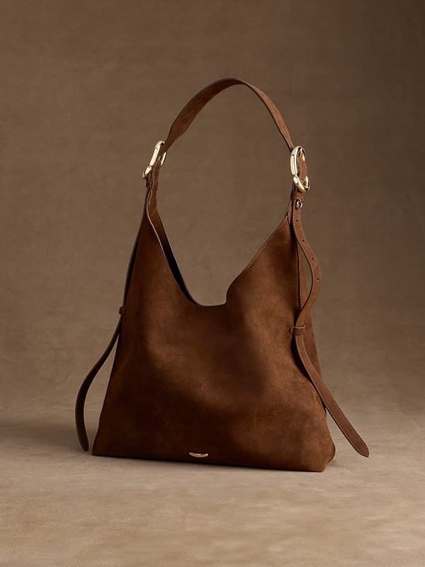 Noir Mini Delfina Belted Tote Bag - CHARLES & KEITH