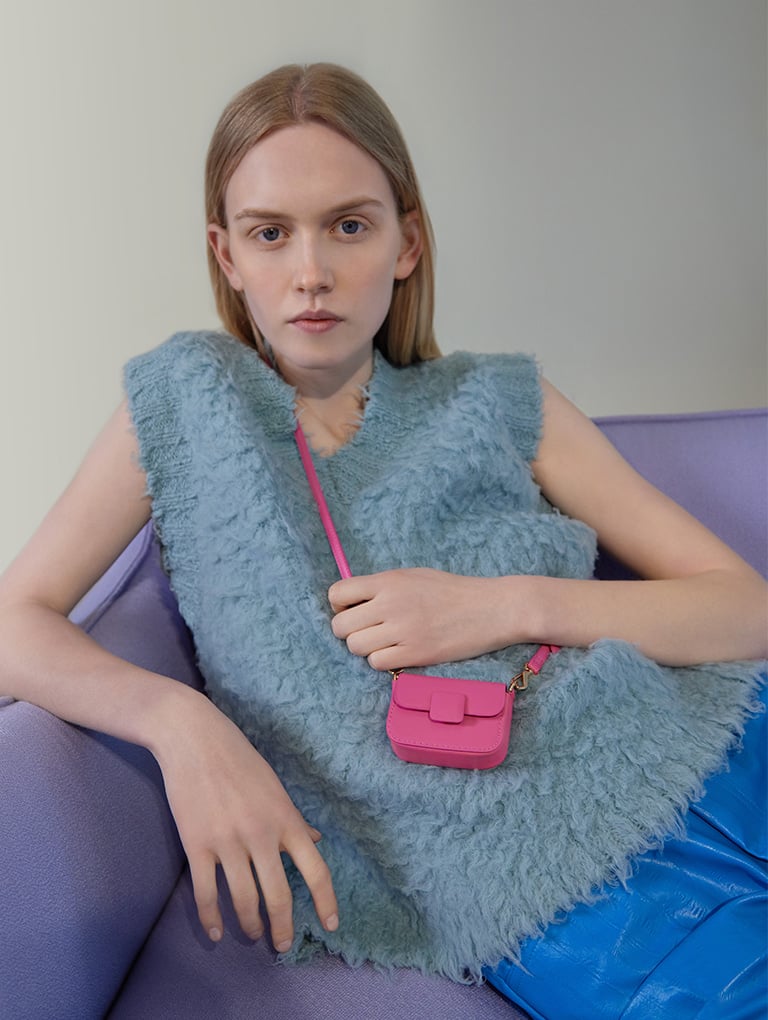 Women’s micro Koa crossbody bag in pink – CHARLES & KEITH