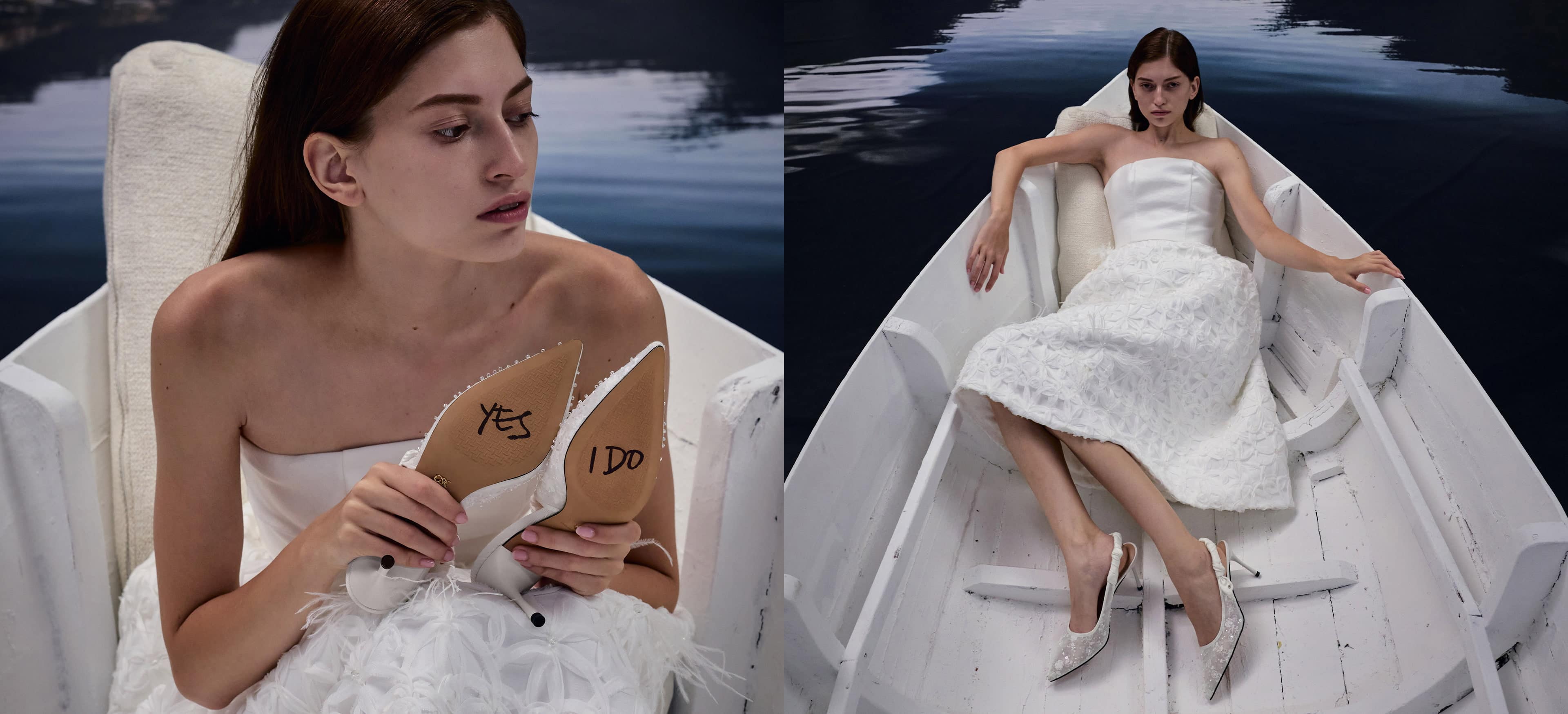 Tayari Embroidered-Mesh Slingback Pumps in white - CHARLES & KEITH