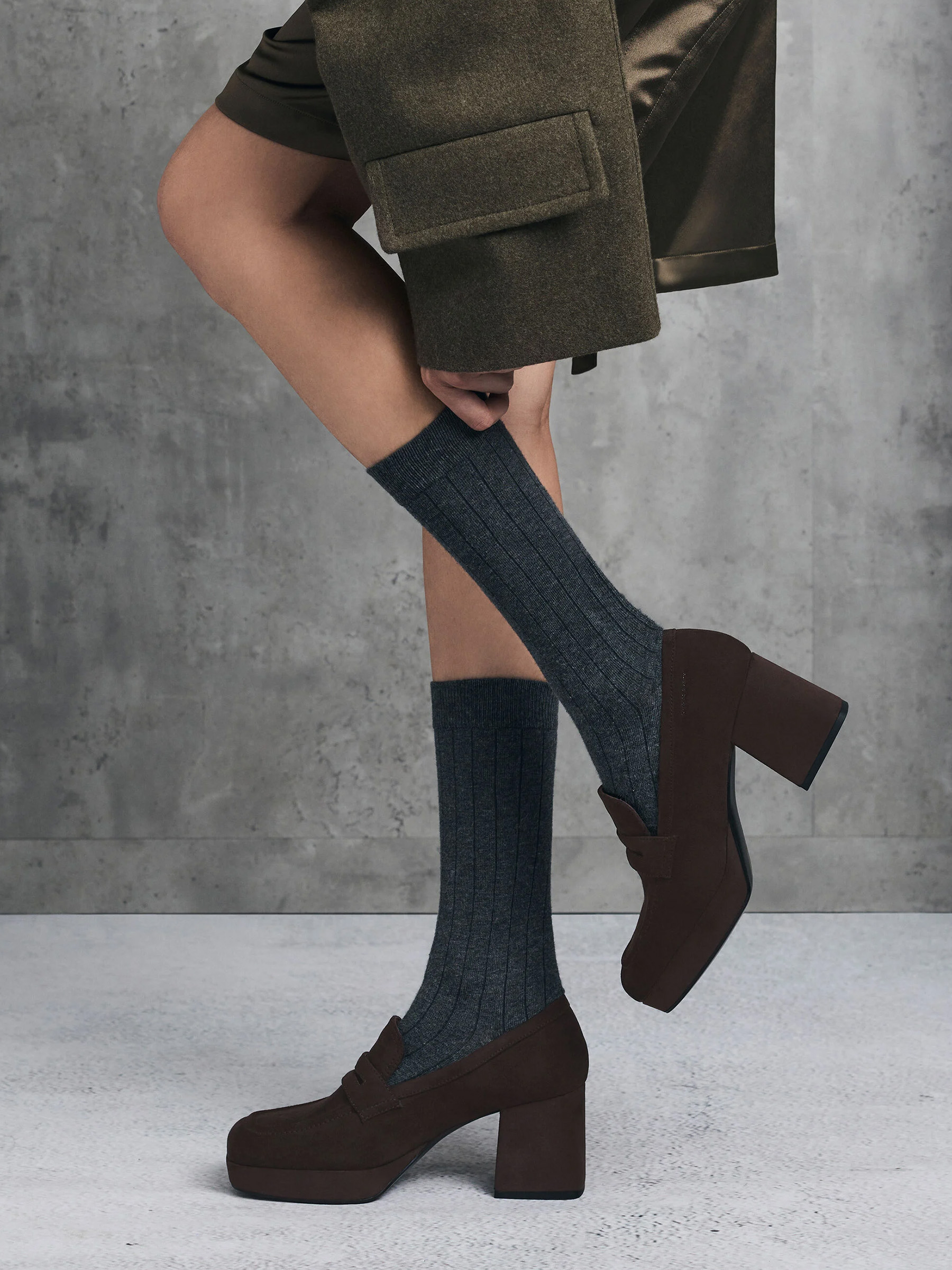 Women's black boxed studded crossover-strap Mary Jane flats - CHARLES & KEITH