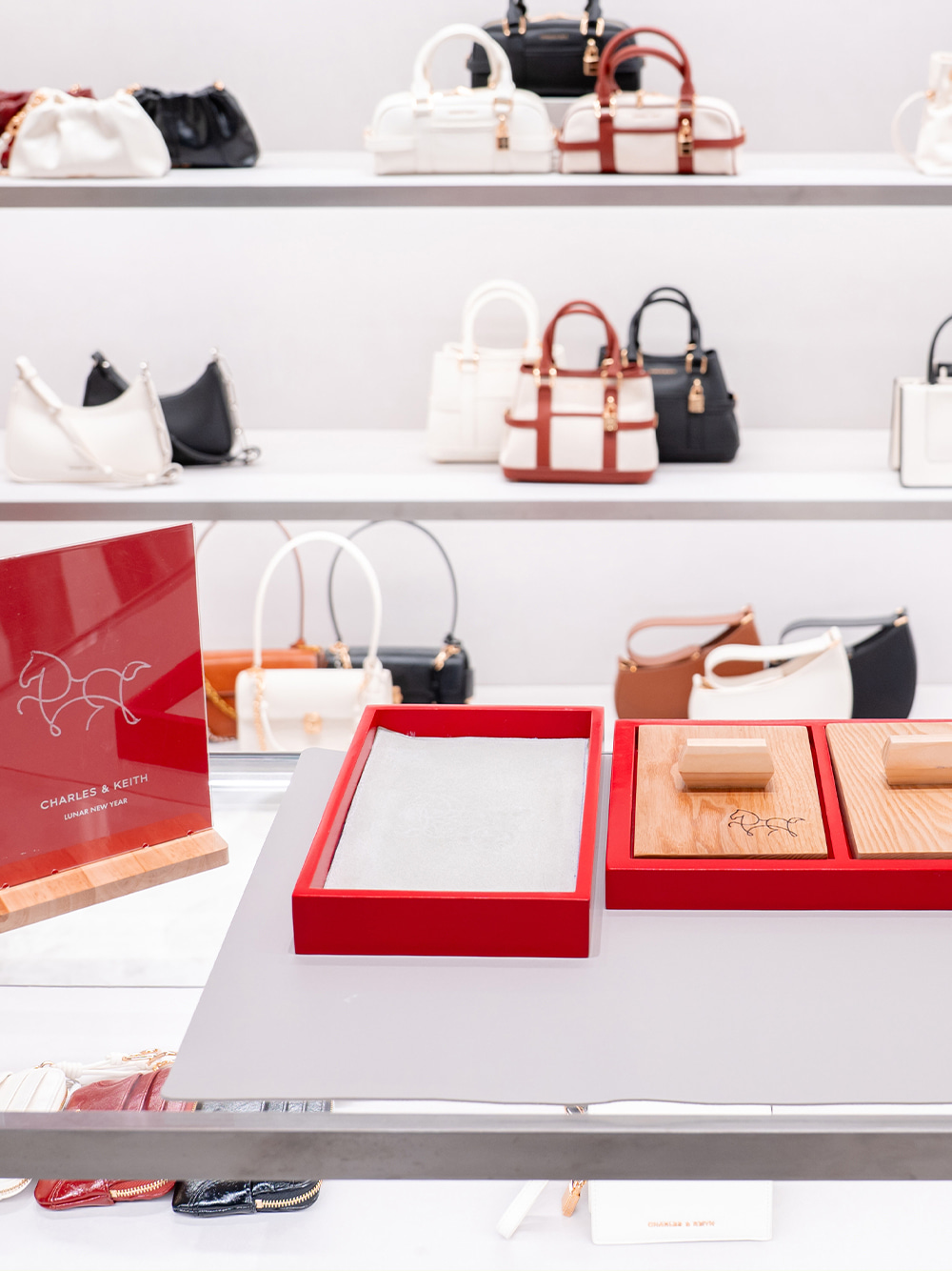 Lunar New Year greeting card stamping station at the CHARLES & KEITH store in Hanoi Centre - CHARLES & KEITH