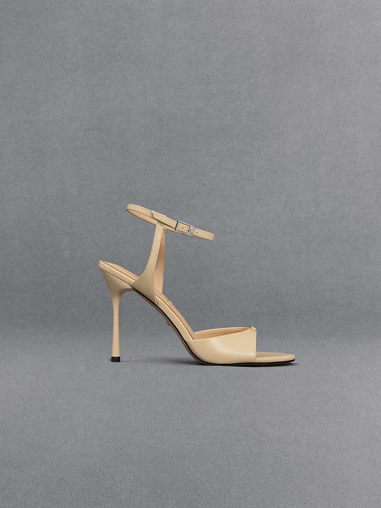 Leather Ankle-Strap Pumps - CHARLES & KEITH