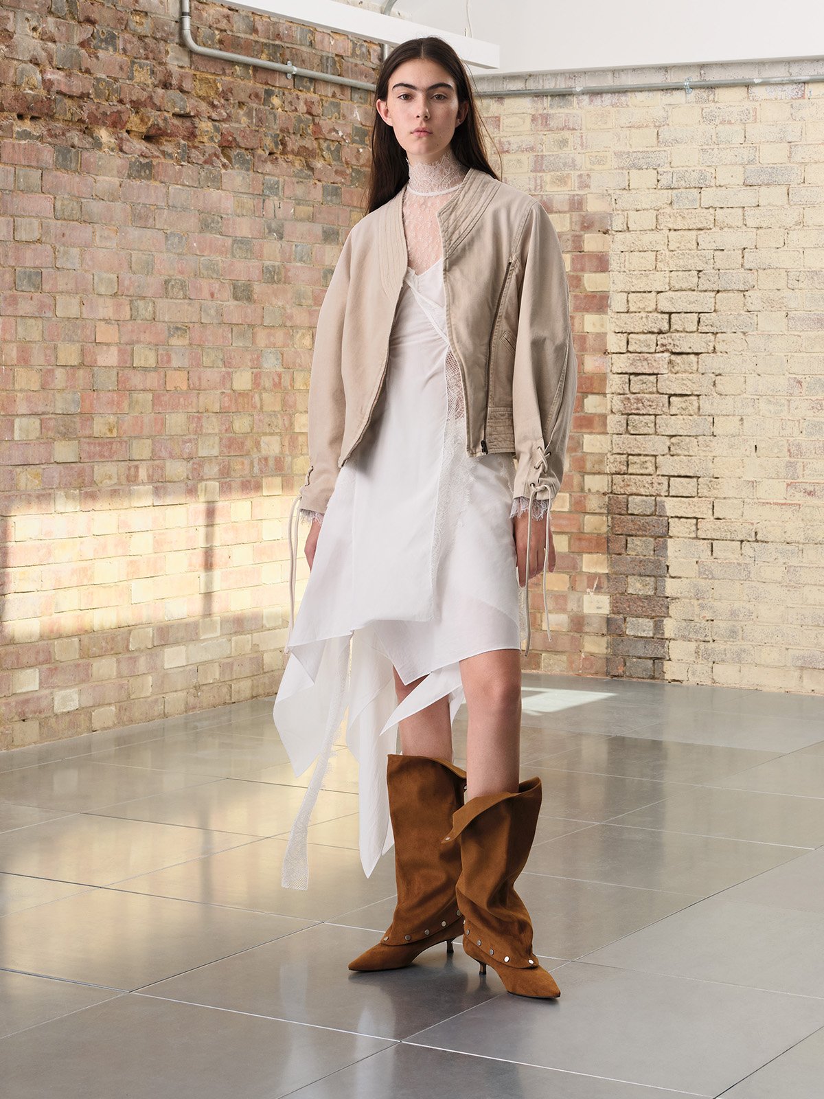 Cream Studded Cut-Out Kitten-Heel Slingback Pumps - CHARLES & KEITH