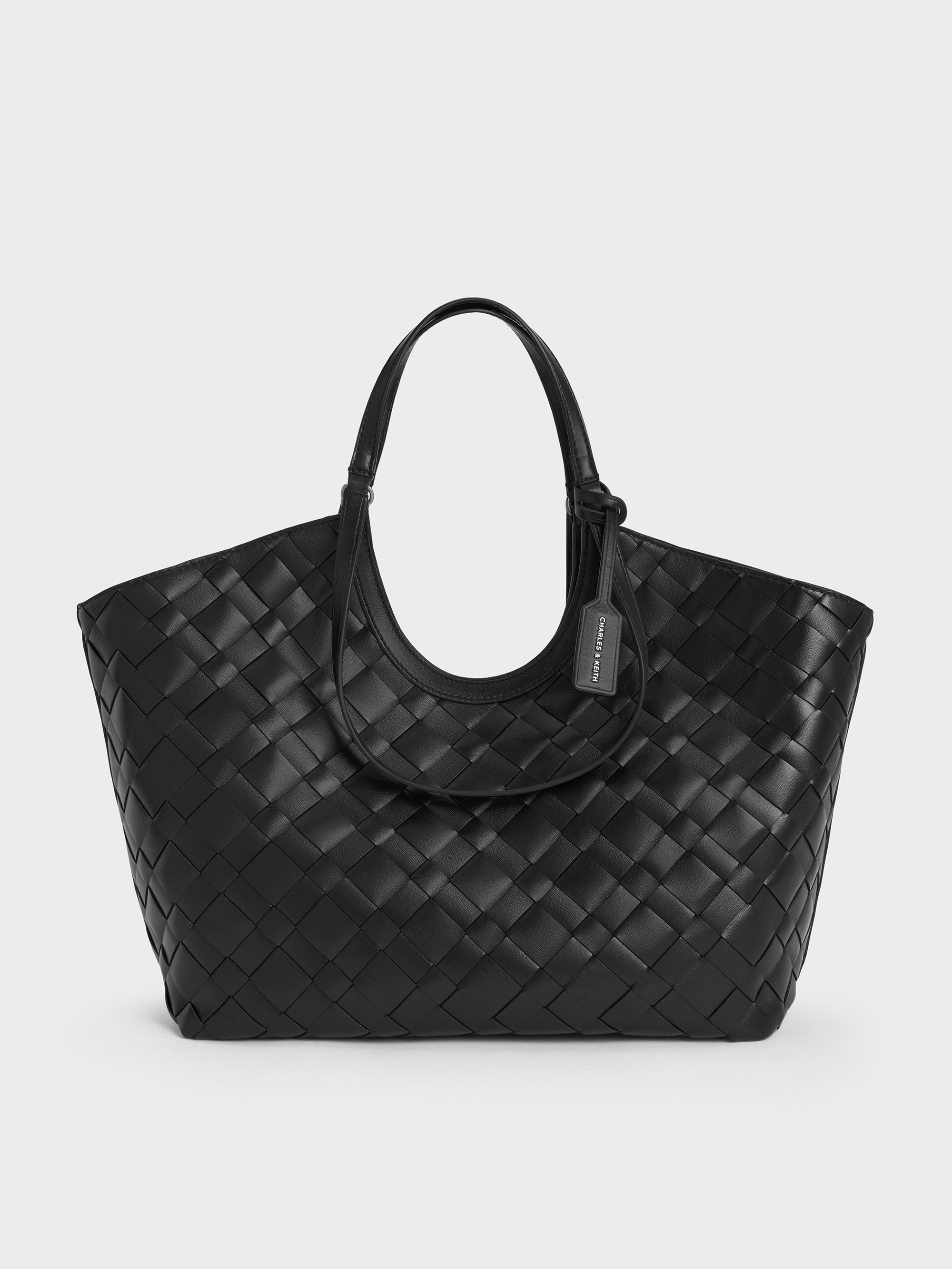 Basket Bag Charles And Keith Rattan Bag Noir Ivette Woven Tote Bag