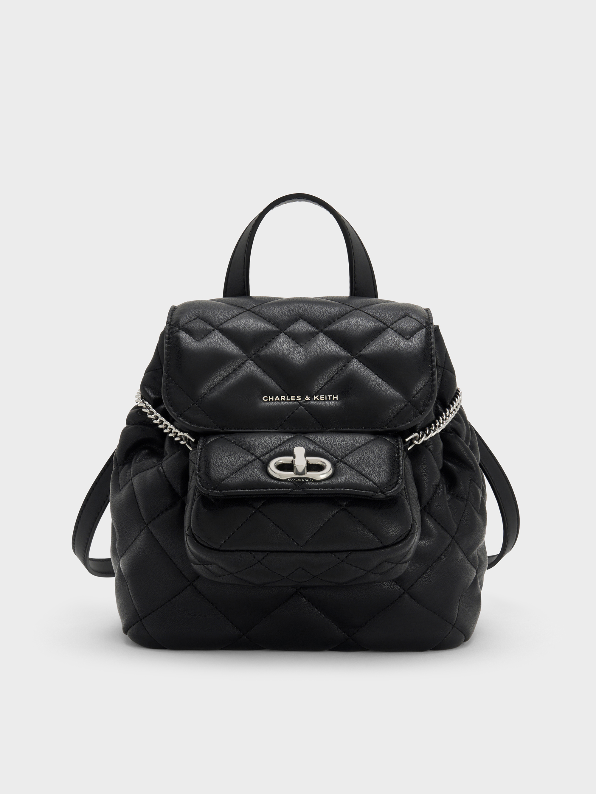 Aubrielle Quilted Backpack - Noir - CHARLES & KEITH VN