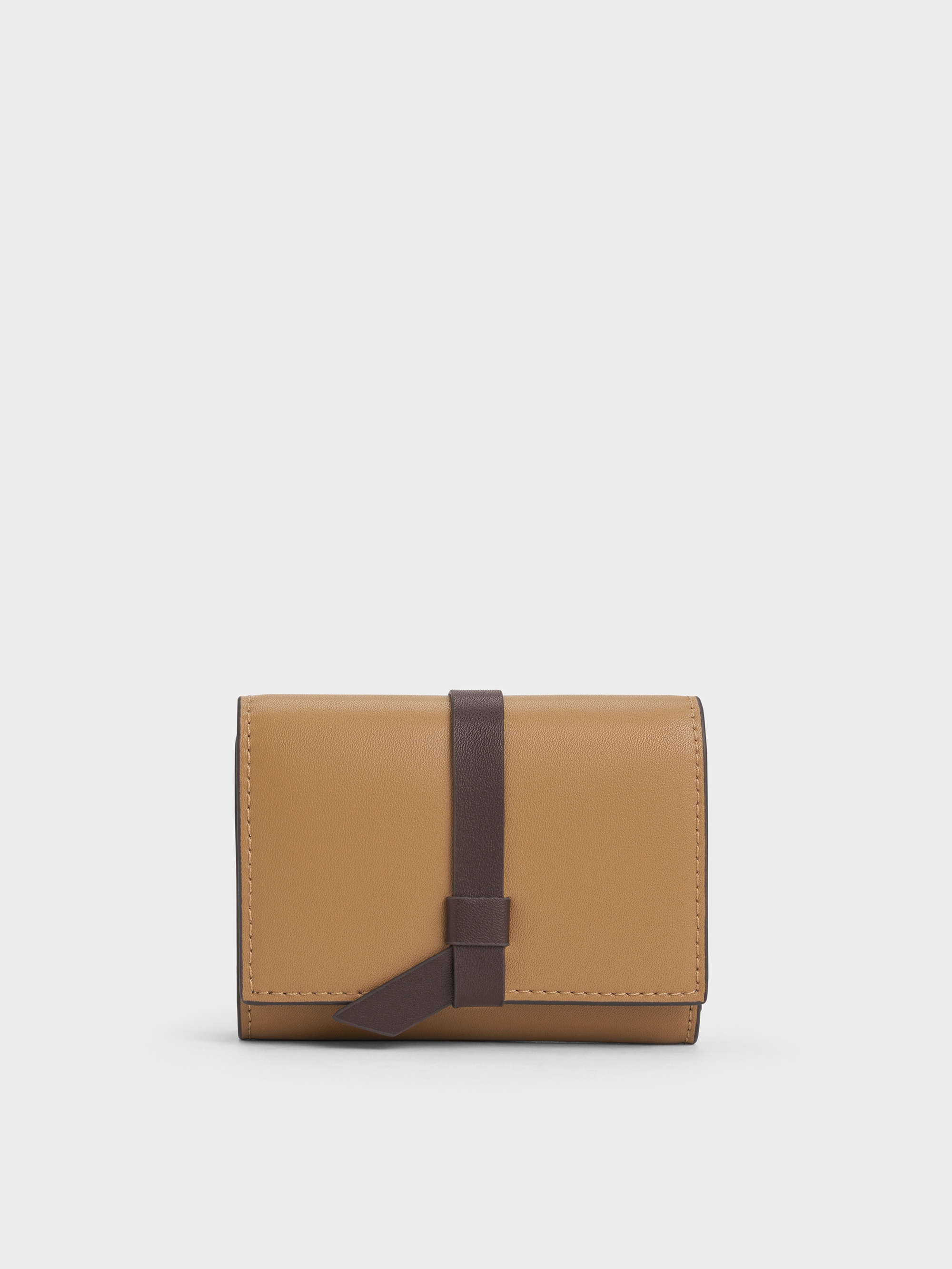 Sahara Sand Calla Two-Tone Knotted-Strap Small Wallet Sahara
