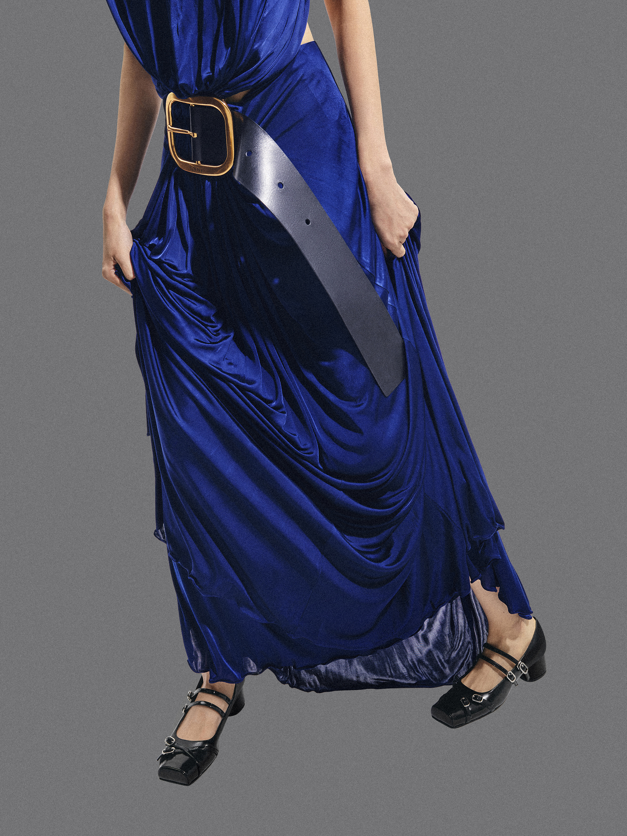 Janis Double-Strap Mary Jane Pumps, Black Boxed, hi-res