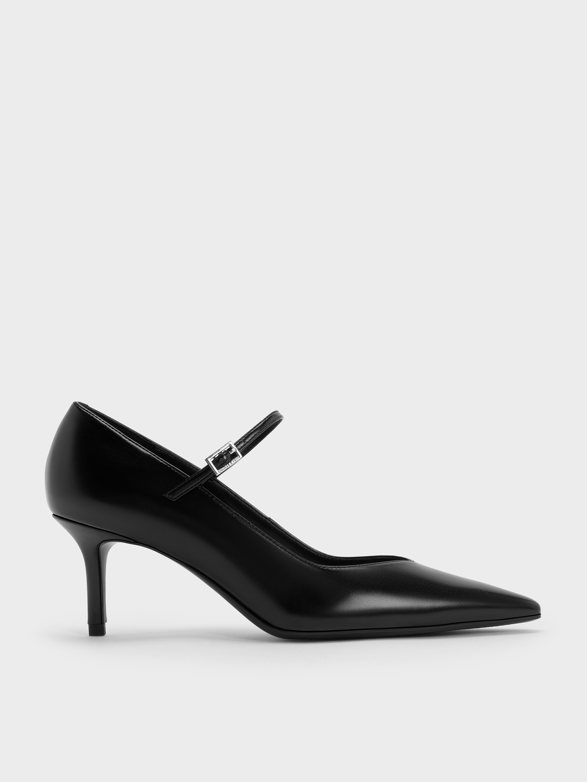 Pointed Mary Jane Pumps - Black - CHARLES & KEITH VN
