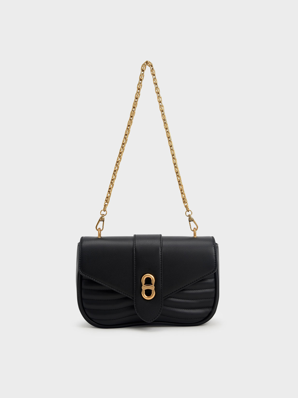 Black Aubrielle Panelled Crossbody Bag Black Bags CHARLES
