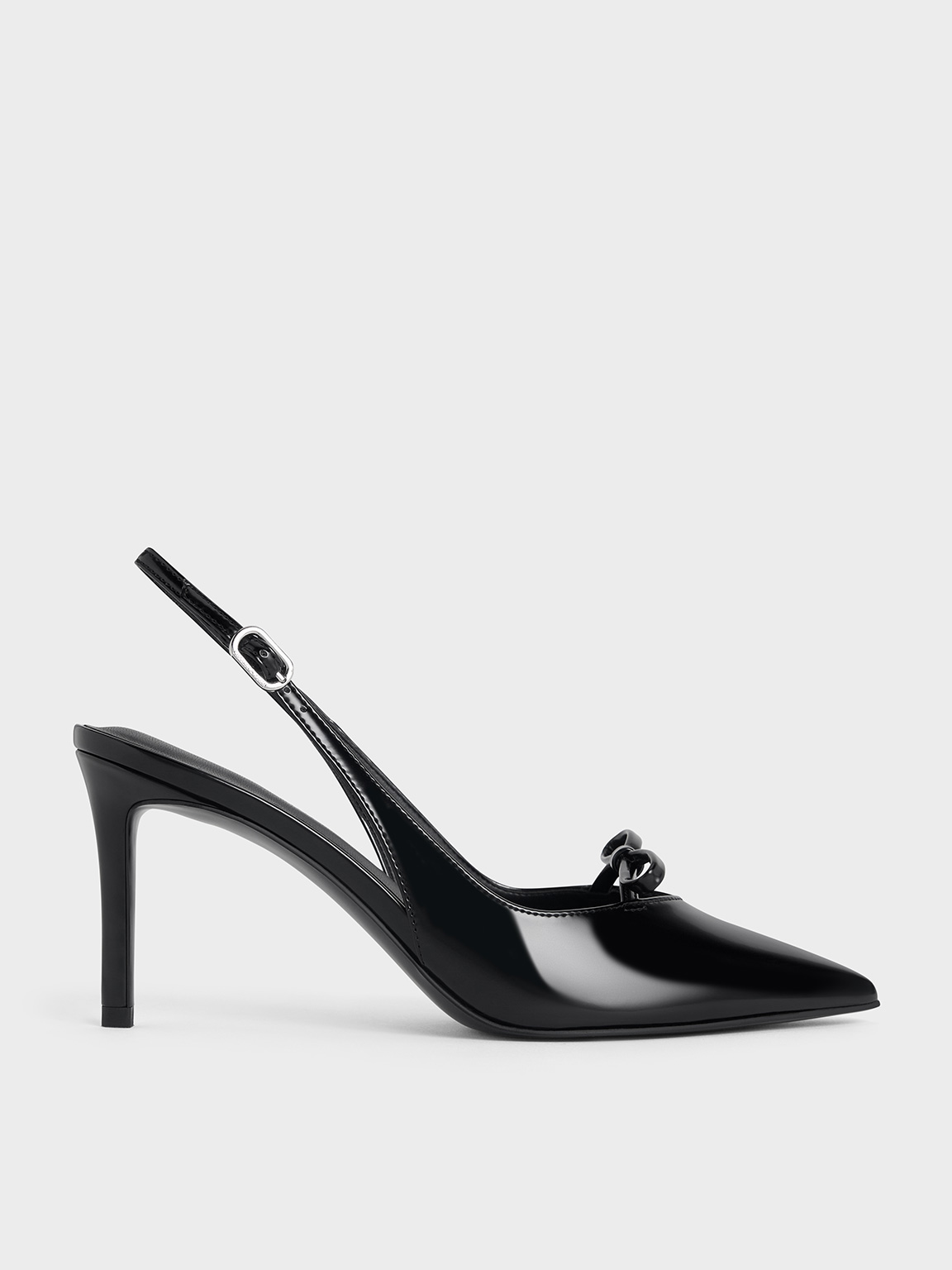 Bow Slingback Pumps - Black Boxed - CHARLES & KEITH VN