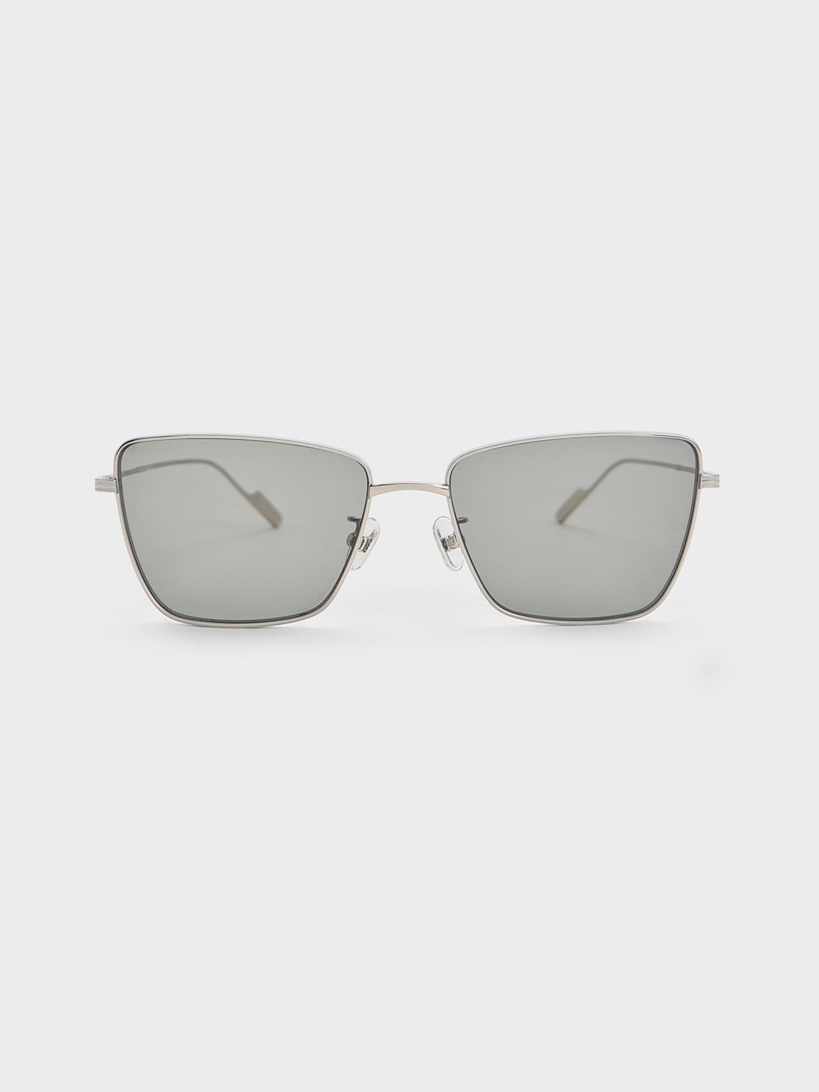 Kính mát gọng vuông Metallic-Rim - Xanh lá úa - CHARLES & KEITH VN